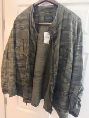 Sanctuary Men's Camouflage Utility Jacket - Olive Camo